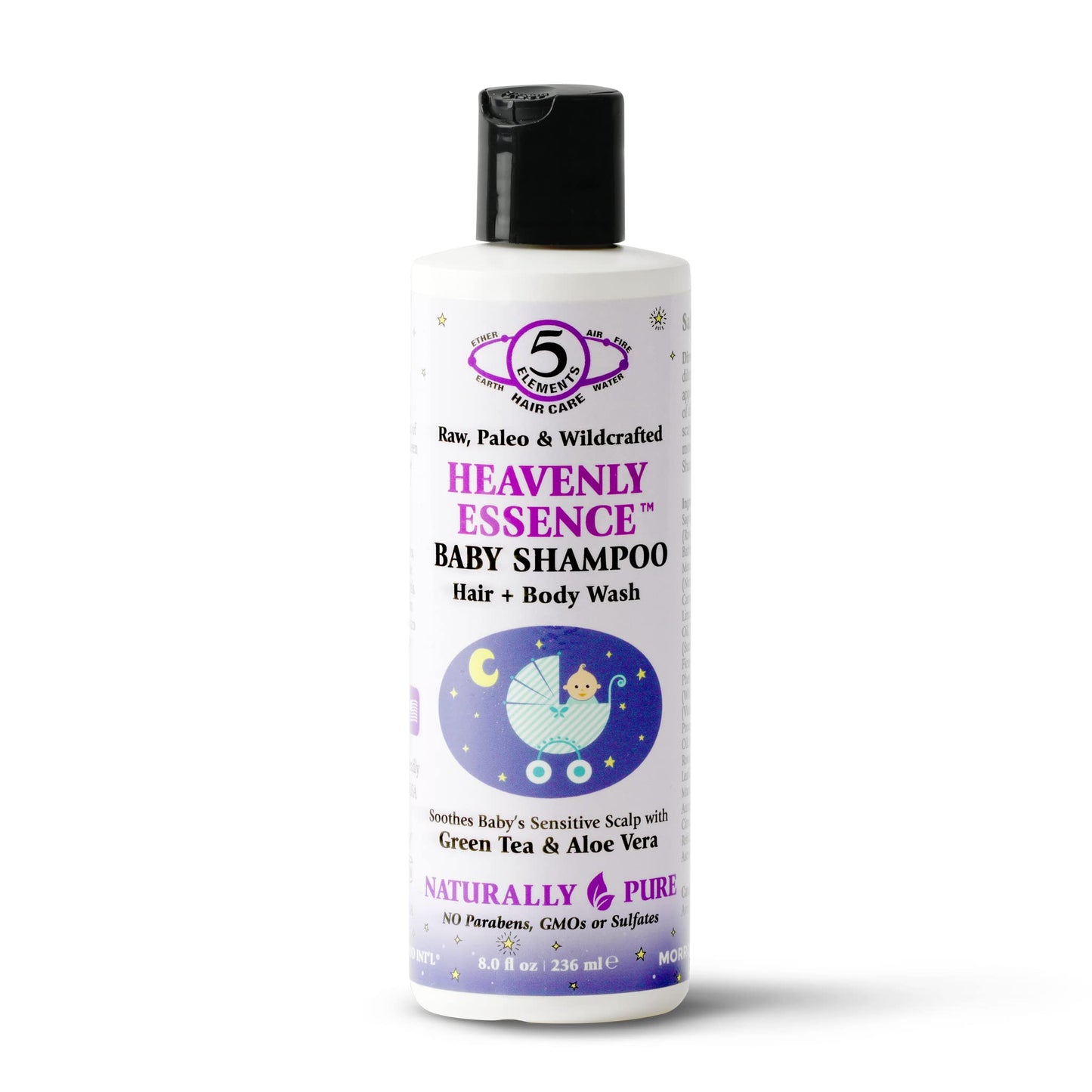 Morrocco Method Int'l Essence Baby Shampoo. All Natural Hair & Body Wash. No Parabens, GMO's or Sulfates. For infants, toddlers 