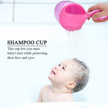 Zerodis Shampoo Cup, Baby Shampoo Cup Cute Kids Wash Hair Bathing Flusher Cup Protection Eye Rinse Cup For Infant Toddler Childr