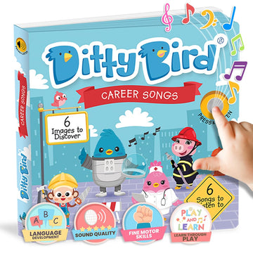 DITTY BIRD Musical Books for Toddlers | Fun Childrens Nursery Rhyme Book | The Firefighter Book with Sound | Interactive Toddle