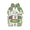 Noverbibi Custom Diaper Bag for baby Customized Animals Wild Baby Bag Personalized Nursing Bags with Name Custom Name Mommy Dayp