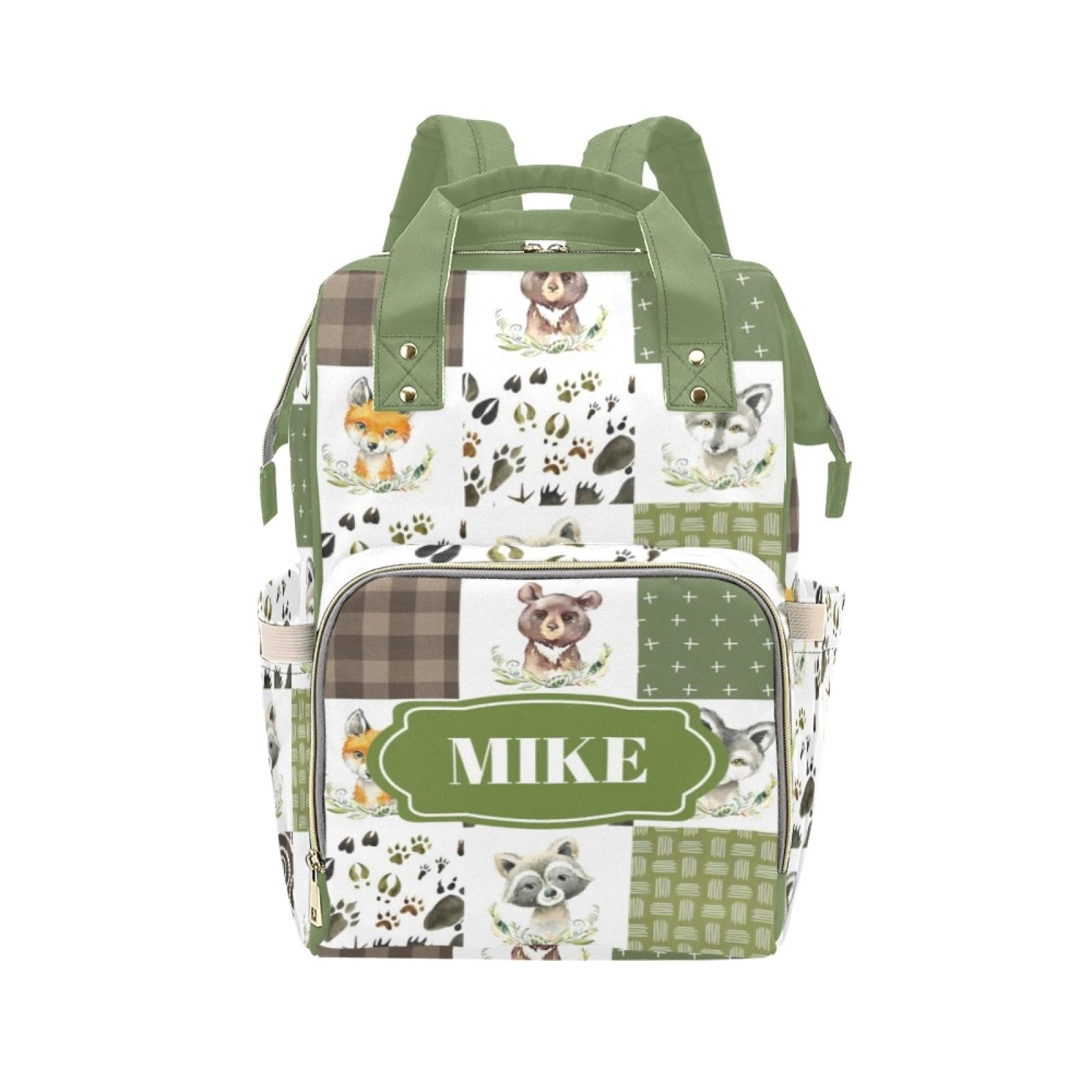 Noverbibi Custom Diaper Bag for baby Customized Animals Wild Baby Bag Personalized Nursing Bags with Name Custom Name Mommy Dayp