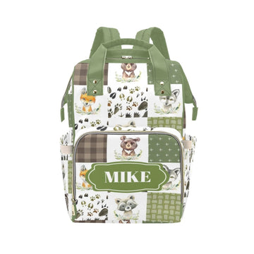 Noverbibi Custom Diaper Bag for baby Customized Animals Wild Baby Bag Personalized Nursing Bags with Name Custom Name Mommy Dayp
