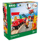 Brio 33815 Rescue Firefighter Set | 18 Piece Train Toy with a Fire Truck, Accessories and Wooden Tracks for Ages 3 and Up