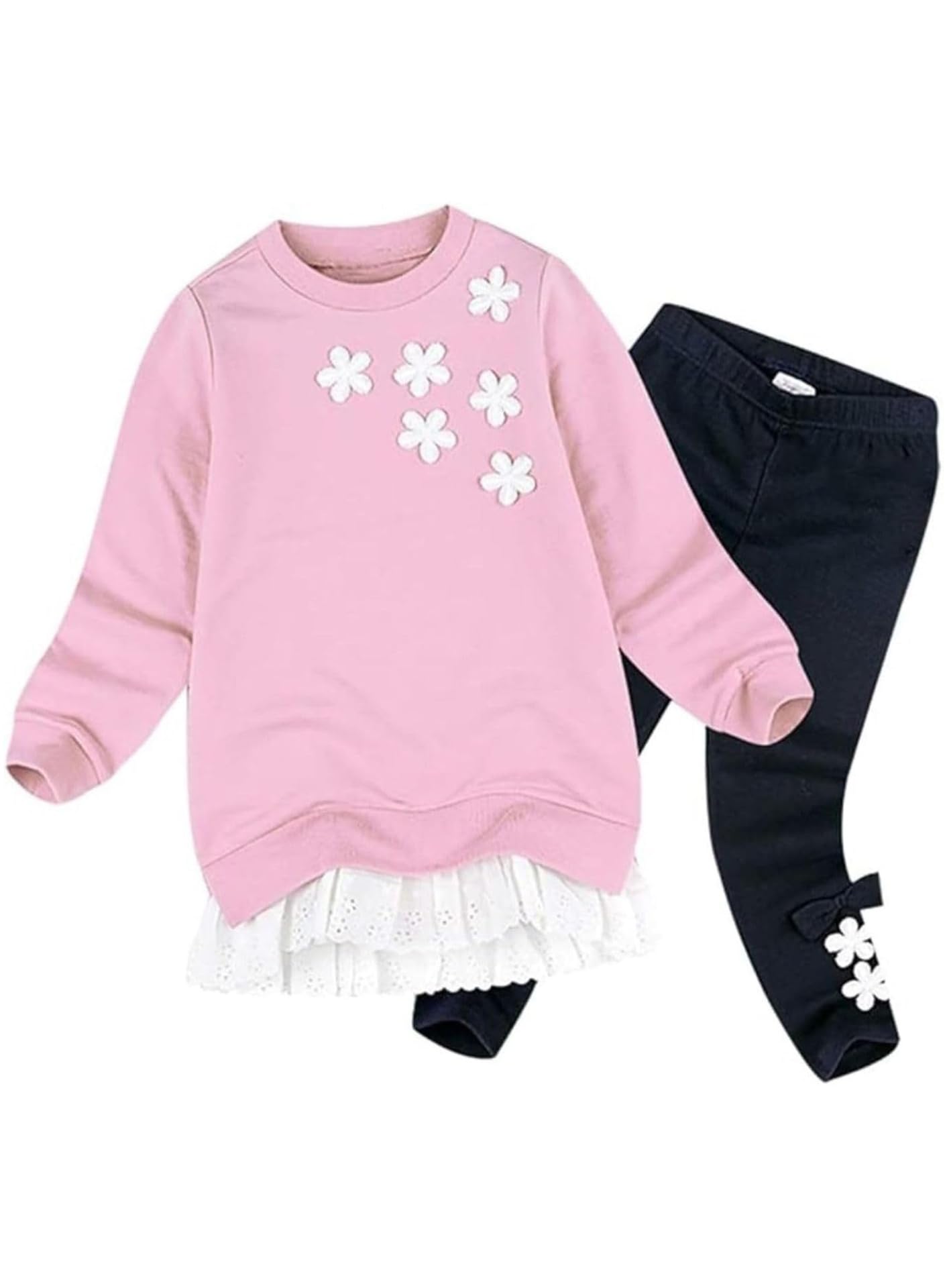 BOMDEALS Adorable Cute Toddler Baby Girl Clothing 2pcs Outfits(303,Pink,110)