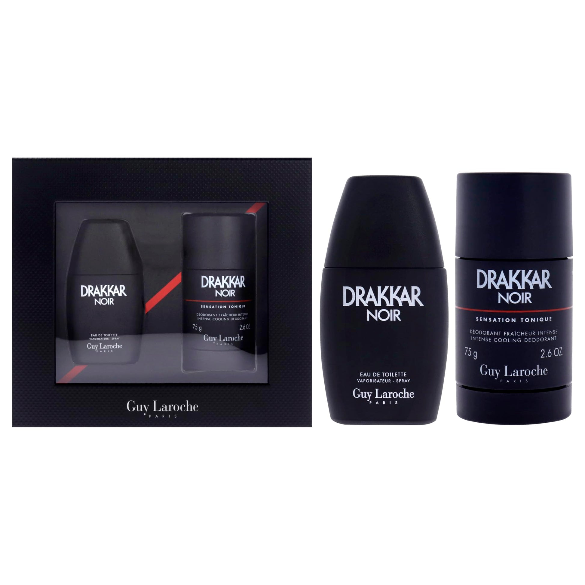 Drakkar Noir By Guy Laroche For Men - 2 Pc Gift Set 1Oz Edt Spray, 2.6Oz Deodorant Stick
