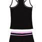 Proallo Girls Bathing Suits Two Piece Vest Style Swimsuit With Boyshort Tankini Swimwear Black