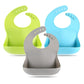 Eascrozn Silicone Bibs For Babies & Toddlers Set Of 3, Silicone Baby Bibs For Boy And Girl, Adjustable Soft Waterproof Bibs