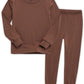 Vaenait Kids Toddler Long Sleeve Sleepwear Pajamas 2Pcs Set Modal Brown 2Xl