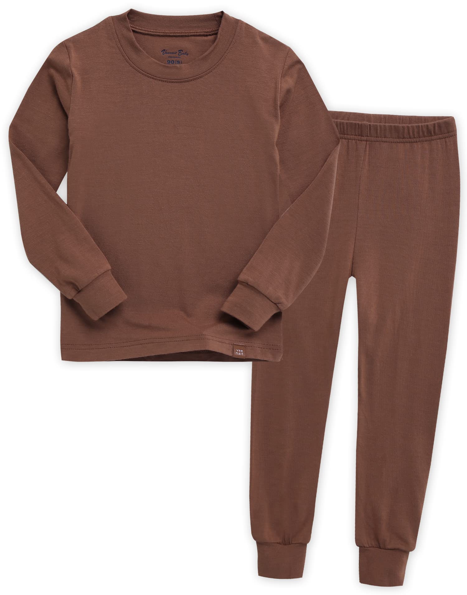 Vaenait Kids Toddler Long Sleeve Sleepwear Pajamas 2Pcs Set Modal Brown 2Xl