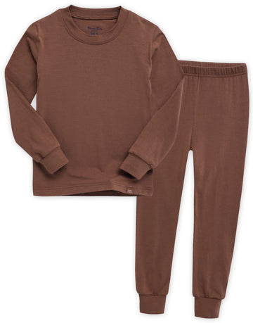Vaenait Kids Toddler Long Sleeve Sleepwear Pajamas 2Pcs Set Modal Brown 2Xl