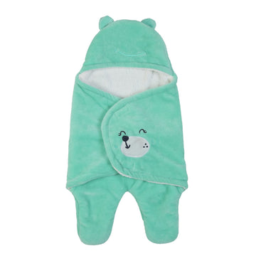 NAMAN Embroided Baby Wrap Wearable Blanket for Baby Boys and Girls || New Born Baby || Baby Boys & Baby Girls Hooded BlanketGre