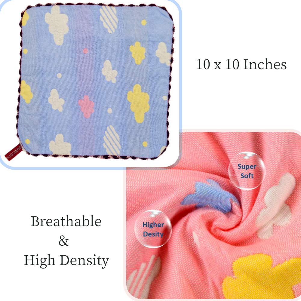 Haijinxi Baby Face Cloth, Premium Great Density Cotton Muslin Washcloths, Super Soft Baby Washcloth For Delicate Skin And Great