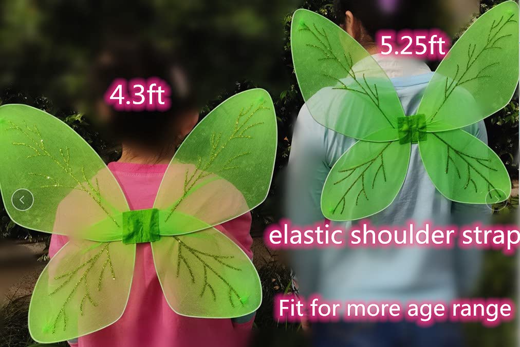 Danballto Girls Fairy Wings For Kids Tinkerbell Wings Toddler Princess Party Little Girl Dress Up