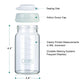 Comi Wide Neck Glass Breastmilk Collection N Storage Bottle, 4 Packs, 6Oz With Screw Ring Sealing Disk; Re-Markable Sealing Disc