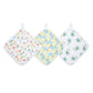 Aden + Anais Essentials Washcloth Set, Super Soft 100% Cotton Muslin, 3-Pack, Farm To Table