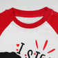 Little Boys Valentine Day Shirt Toddler Dinosaur Heart Outfits Raglan Long Sleeve Tee Tops For Kids 7 Years