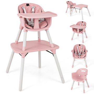Honey Joy 5-In-1 High Chair, Convertible Highchair For Babies And Toddlers/Kids Chair Table Set/Infant Feeding Chair W/Safety Ha