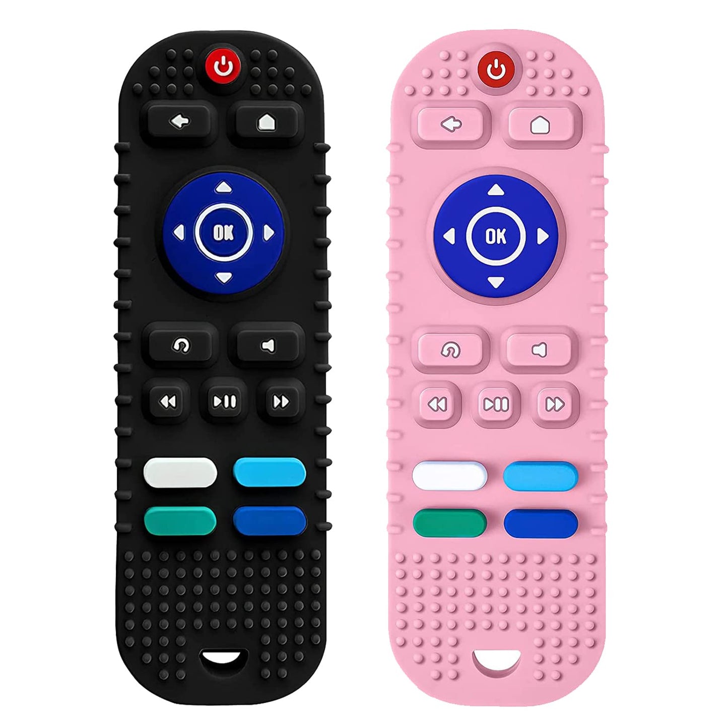 Tekme Remote Control Shaped Teether For 6 To 12 Months Baby, Helps Biting Skills Development, Colour & Shape Recognition, Teethi
