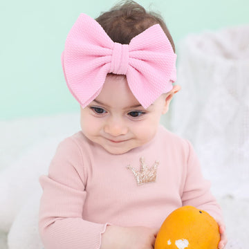 Cinaci 12 Pack Stretchy Elastic Wide Nylon Headbands With Solid Knot Big Hair Bow Headwraps Large Oversized Hair Bows Accessorie