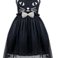 Girl Halloween Dress Black Cat Dress Fancy Holiday Party Dresses Size 7