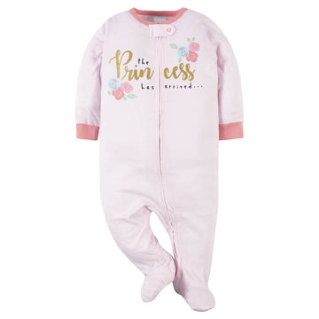 Gerber Baby Girls 2-Pack Sleep 'N Play Princess Pink 3-6 Months