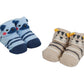 Yellow Bee Animal Print AntiSkid Socks For Boys Pack Of 2, Blue And Beige, Navy, 612 Months