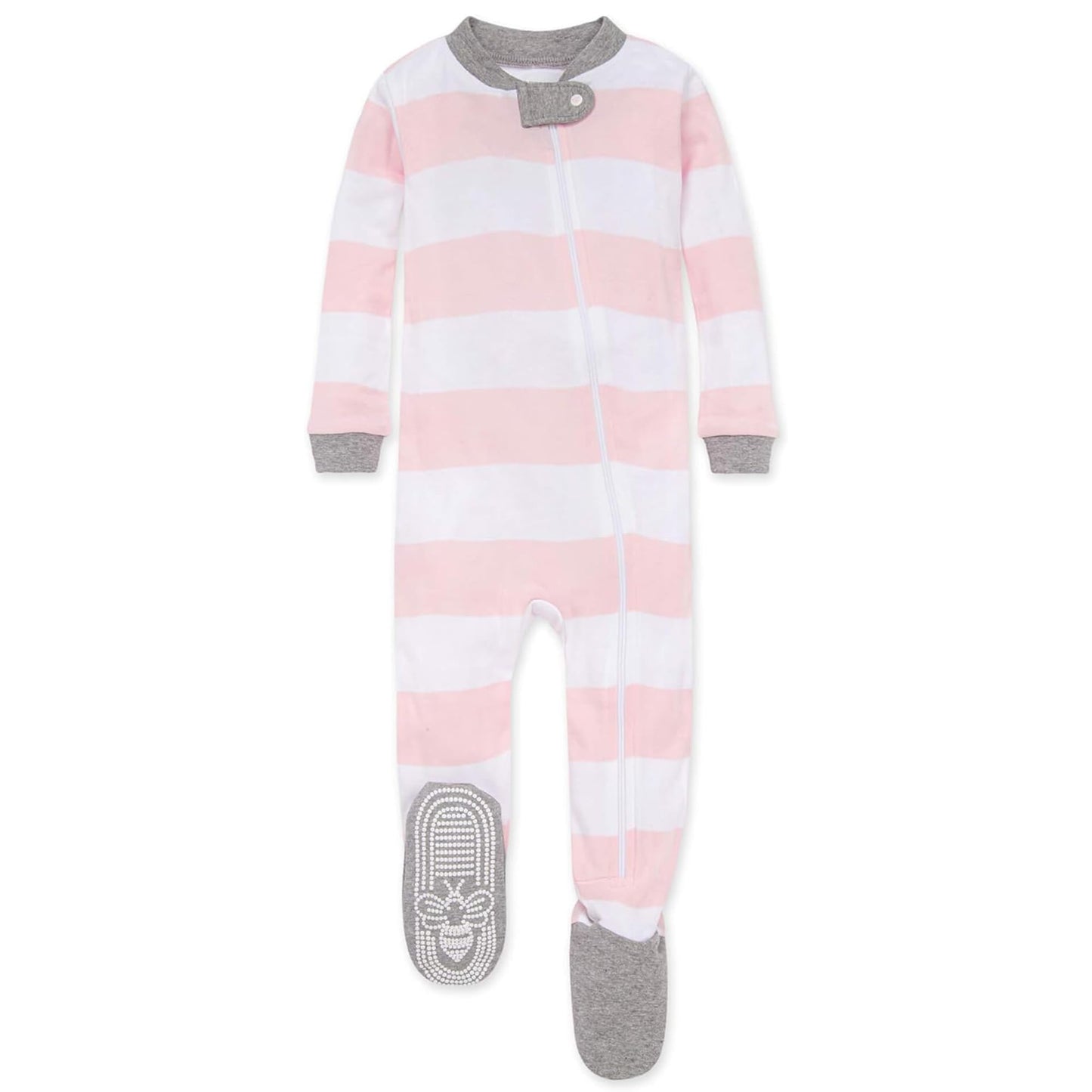 Burt'S Bees Baby Baby Girls Sleeper Pajamas, Zip Front Non-Slip Footed Sleeper Pjs, 100% Organic Cotton