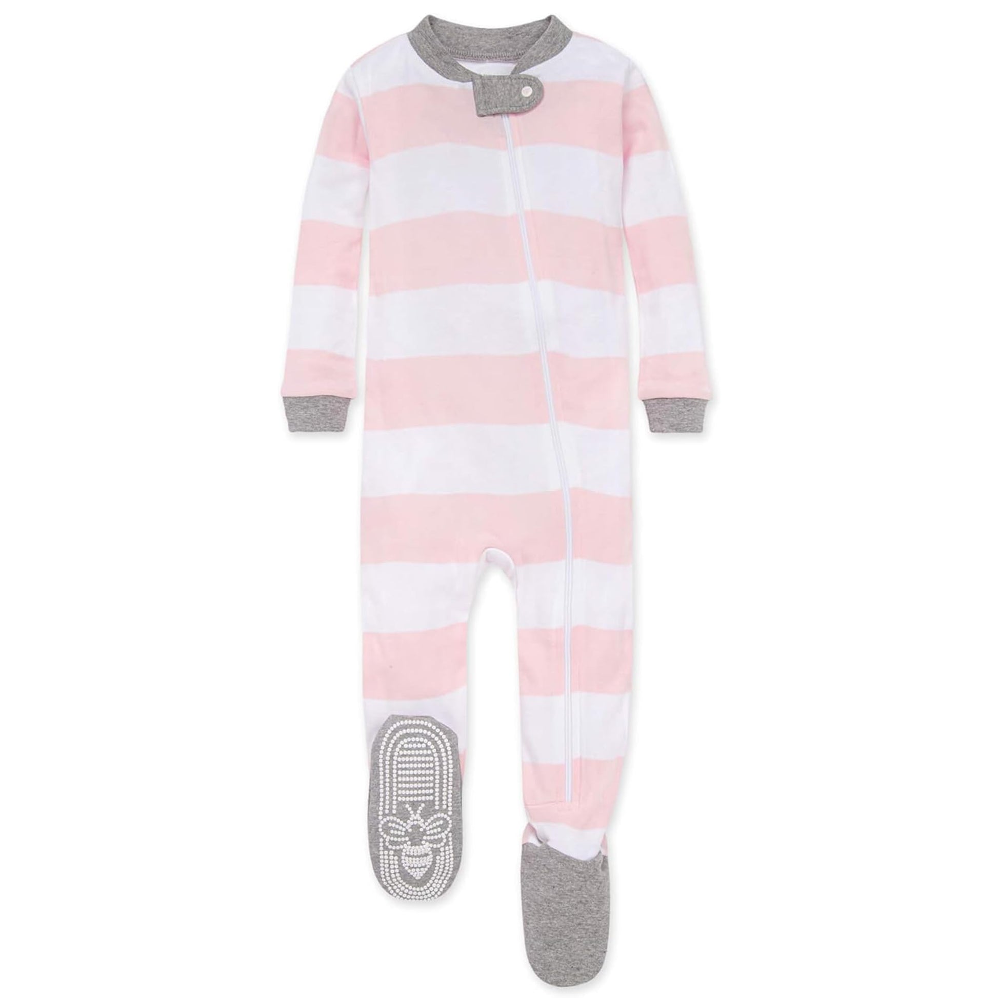 Burt'S Bees Baby Baby Girls Sleeper Pajamas, Zip Front Non-Slip Footed Sleeper Pjs, 100% Organic Cotton