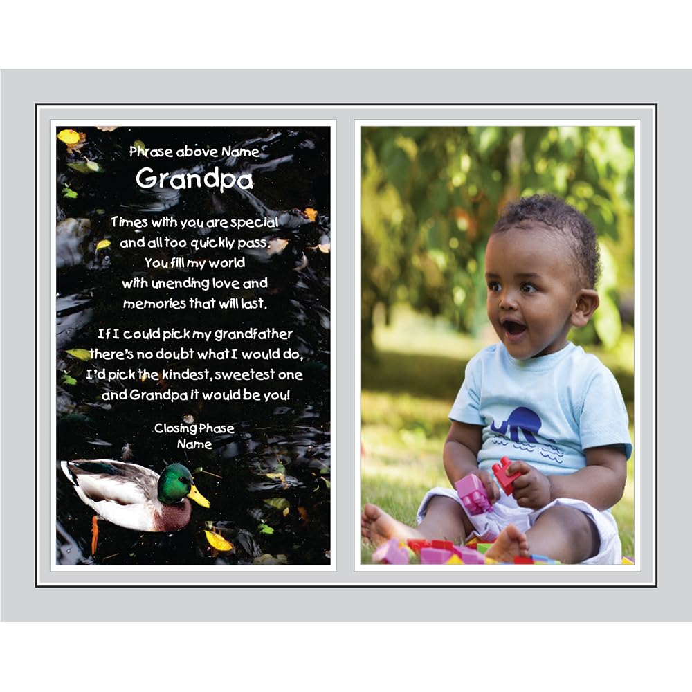Poetry Gifts Grandpa Present For Christmas From Grandchild, Grandson Or Granddaughter, 8X10 Inch Print Personalized With Name An