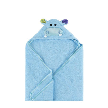 ZOOCCHINI Baby Towels with Hood, 100% Cotton Plush Terry, Super Absorbent, Animal Face Hooded Towel for Boys and Girls 0-18 Mont