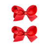 2 PCS 4.5inchs Hair Bows for Girls Grosgrain Ribbon Hair Bow Alligator Clips Hair Accessories for Baby Girls Toddlers(Red)