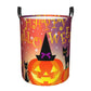 Pevtufa Halloween Pumpkin Foldable Laundry Basket Organizer,Fabric Clothes Toy Storage Basket Nursery Hamper Storage Bin For Hou