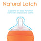 Popyum 9 Oz Orange Anti-Colic Formula Making/Mixing/Dispenser Baby Bottle With #2 Medium Flow Nipple, 260 Ml, Bpa-Free, Natural