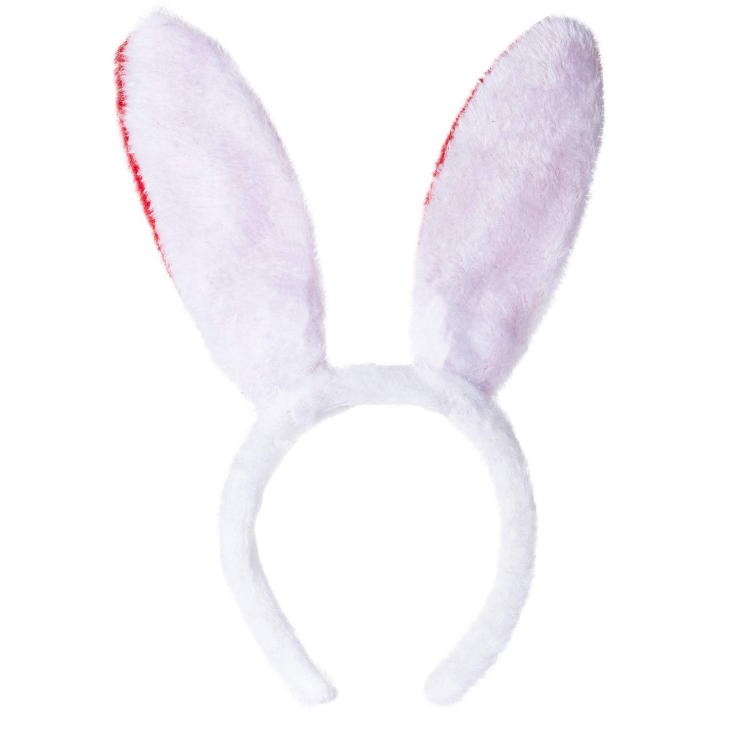 Cute Soft Touch Bunny Ears Headband Christmas Rabbit Ears Headband Gift For Children Kids Girls (Red)