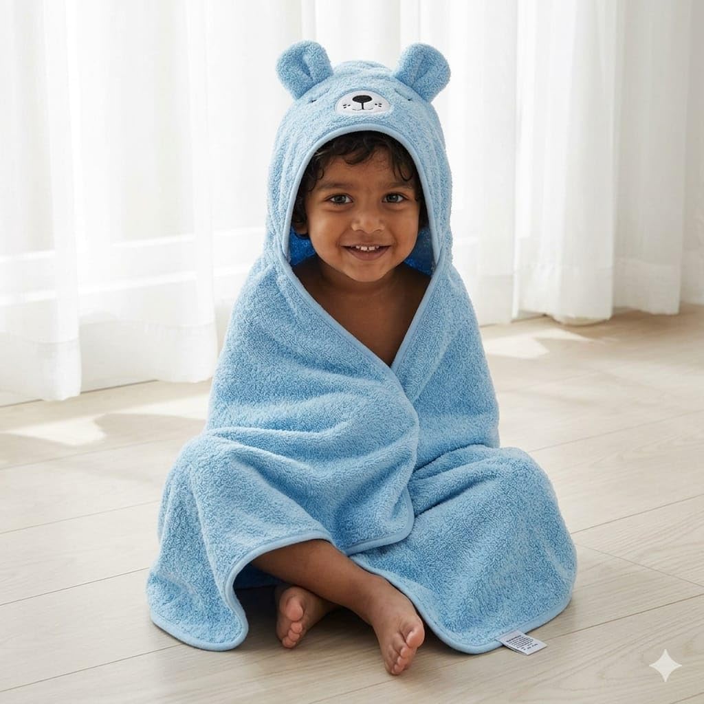 Butterthief Hooded Baby Wrapper Cum Baby Bath Towel  Super Soft Cotton Newborn Baby Blanket, Infant Swaddle Wrap, Kids Hooded T