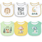 Baby Bibs For Boys And Girls, Waterproof Cotton 6 Pack, Drool And Mealtime (Multi1A)