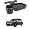 Oshotto (FT04) Foldable Car Auto Headrest Rear Back Seat Table Drink Food Cup Tray Holder Compatible with Nissan Terrano  Blac