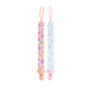 Nuby Pacifinder Baby Pacifier Clip - (24-Pack) - Pacifier Holder Clip with Convenient Hook Loop - Flowers and Polka Dots