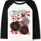 Tkria Toddler Kids Dino Loving Mama Vintage Unisex Valentine Day Shirt Kids Valentine Monster Truck Baseball Vintage Shirts 5T