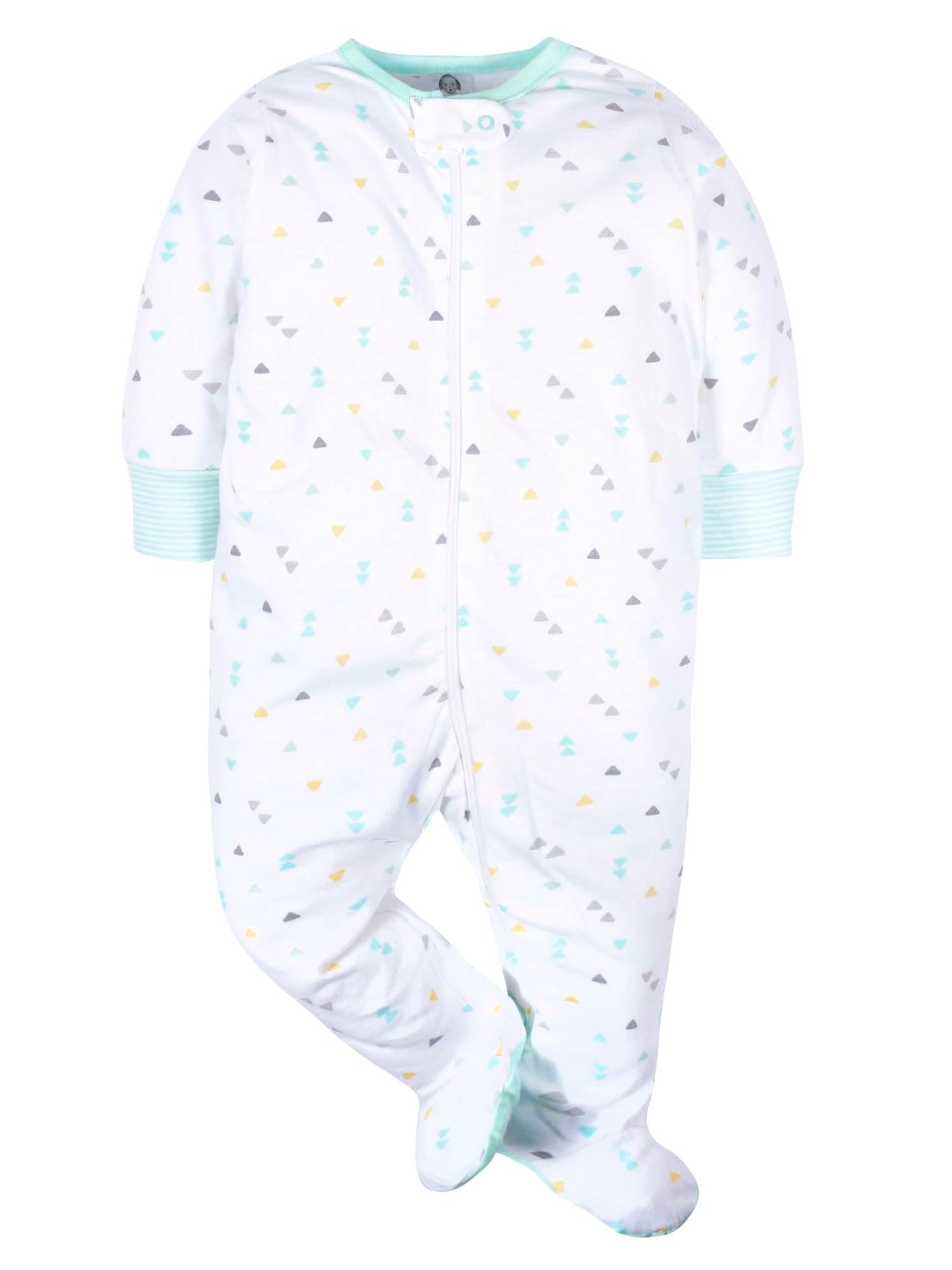Gerber Unisex Baby 4 Pack Sleep 'N Play Footie Animals Green Preemie