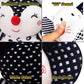 D-KINGCHY Baby Toys 0-12 Months, Black and White Newborn Toys, Soft Plush Rattle Stuffed Animal Toy with Teether and Sound, Deve