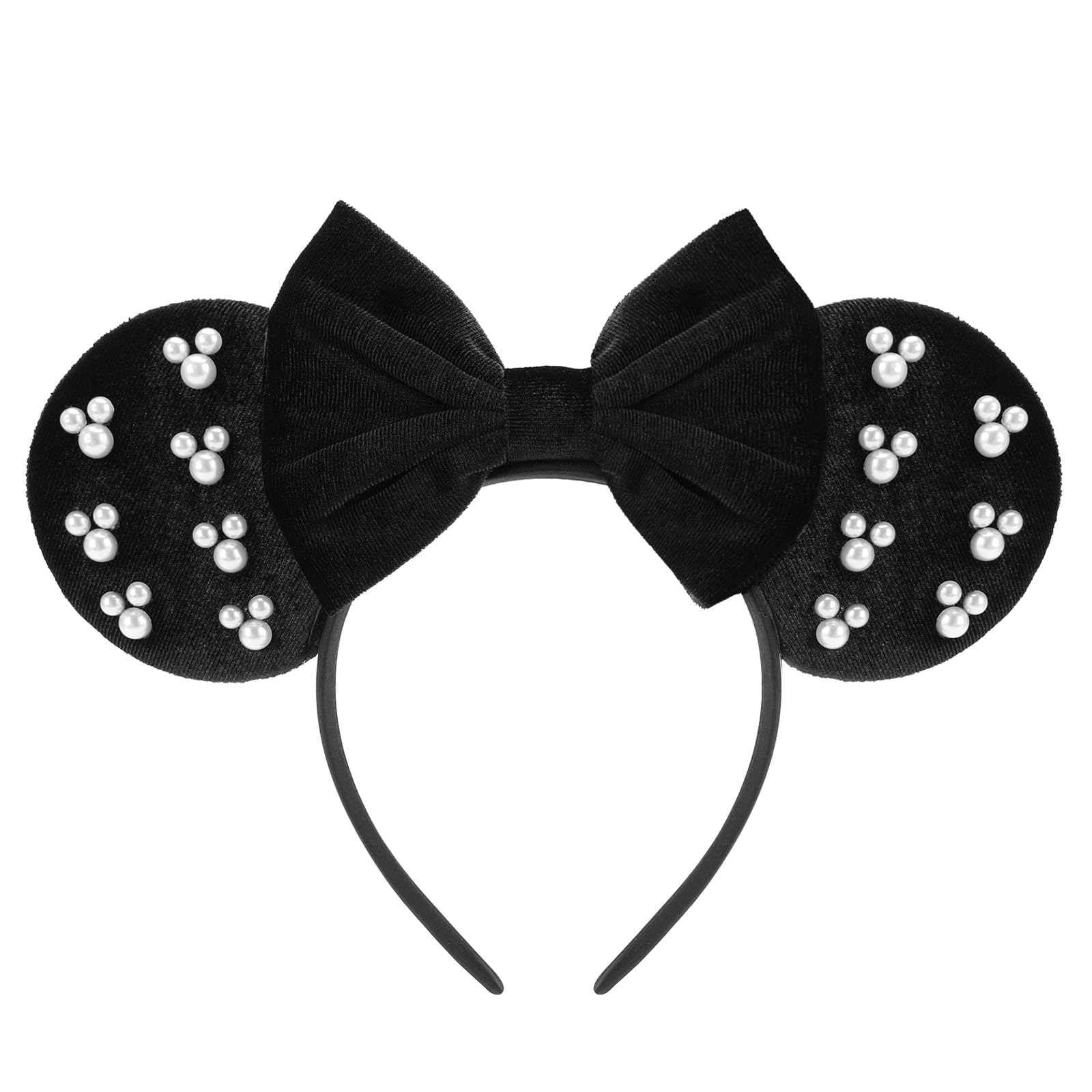 Lylin Mouse Ears Headbands, Princess Mouse Ears With Sequin Bow For Women Girls Adults, Sparkle Mouse Ears Hair Accessories For