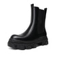 Dream Pairs Womens Dmb212 Platform Chelsea Boots Lug Sole Combat Mid Calf Slip On Chunky Ankle Booties Black Pu Size 8