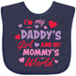 Inktastic Valentine'S Day I'M My Daddy'S Girl And My Mommy'S World Baby Bib Navy Blue 3995B