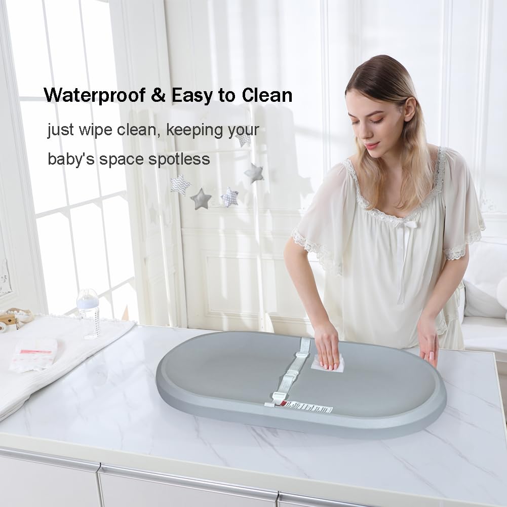 Rogsouth Baby Changing Pad - Lightweight Wipeable Foam Changing Pad, Comfortable And Waterproof, Fits All Changing Table (Light