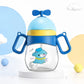 Mini Berry Kids Sippy Cup with Dual Handles, Blue, Cartoon Seal Design, Straw Drinking Bottle for Toddlers (Pink, 03)