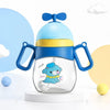 Mini Berry Kids Sippy Cup with Dual Handles, Blue, Cartoon Seal Design, Straw Drinking Bottle for Toddlers (Pink, 03)