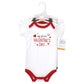 Hudson Baby Unisex Baby Cotton Bodysuits, Girl First Valentine Easter, 3-6 Months