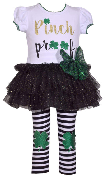 Bonnie Jean Girls St Patrick'S Day Outfit Shamrock Too Cute (3-6 Months) Green