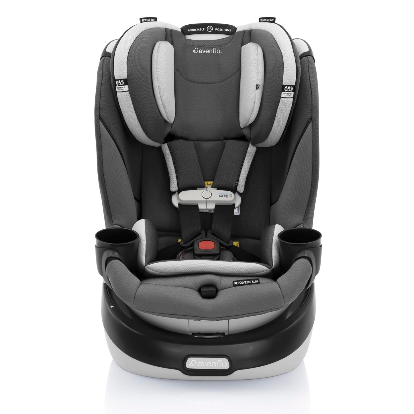 Evenflo Gold Revolve360 Slim 2-In-1 Rotational Car Seat With Sensorsafe (Pearl Gray)